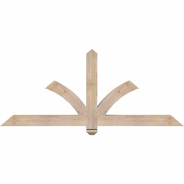 Ekena Millwork Redmond Smooth Timber Gable Bracket, Douglas Fir, 60"W x 25"H x 3 1/2"D x 3 1/2"F, 10/12 Pitch GBW060X25X0404RED00SDF - main
